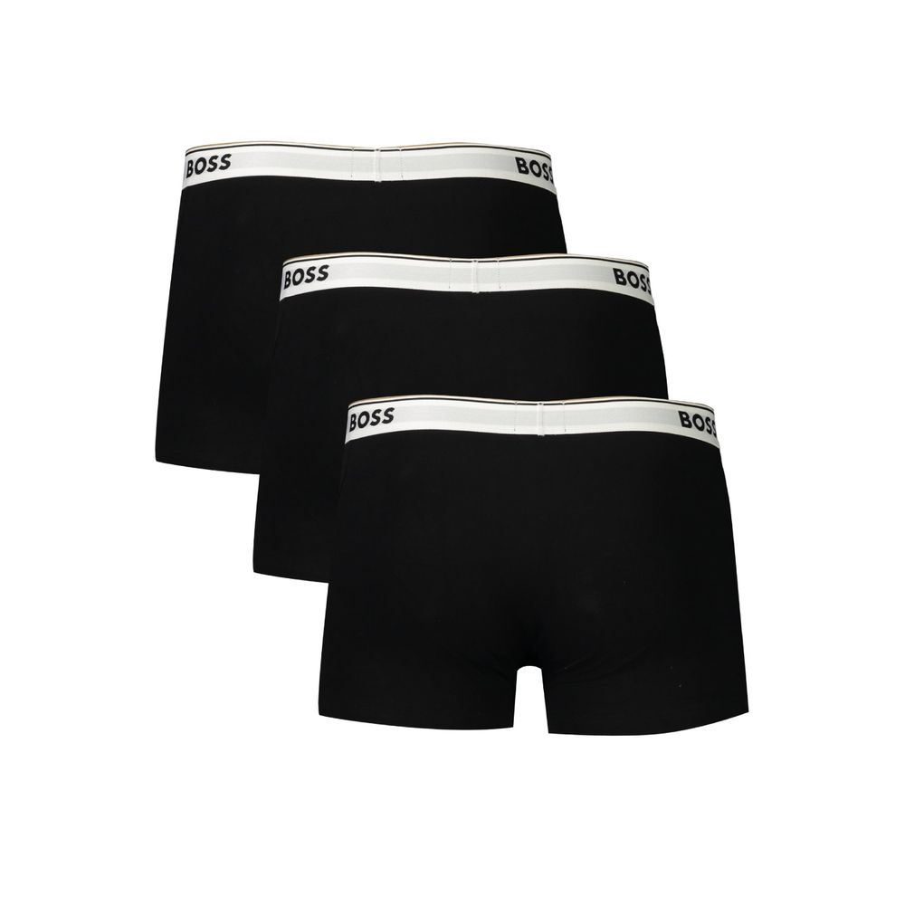 Hugo Boss Black Cotton Men Boxer Short Triple-Pack