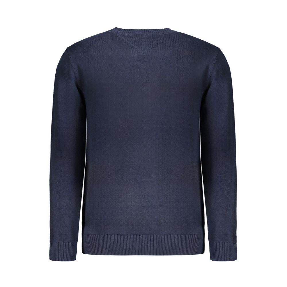 Tommy Hilfiger Blue Cotton Sweater - Stylish Crew Neck for Every Occasion