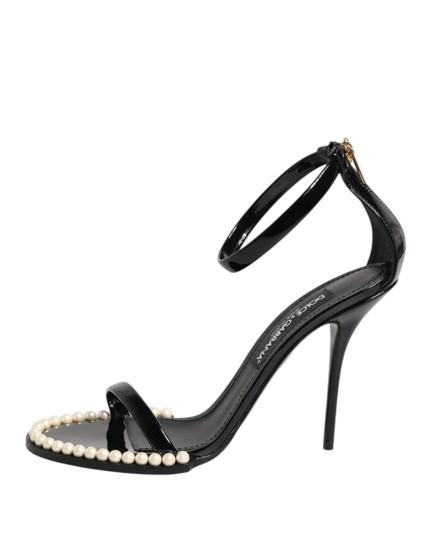 Dolce & Gabbana Black KEIRA Pearl Embellished Sandals