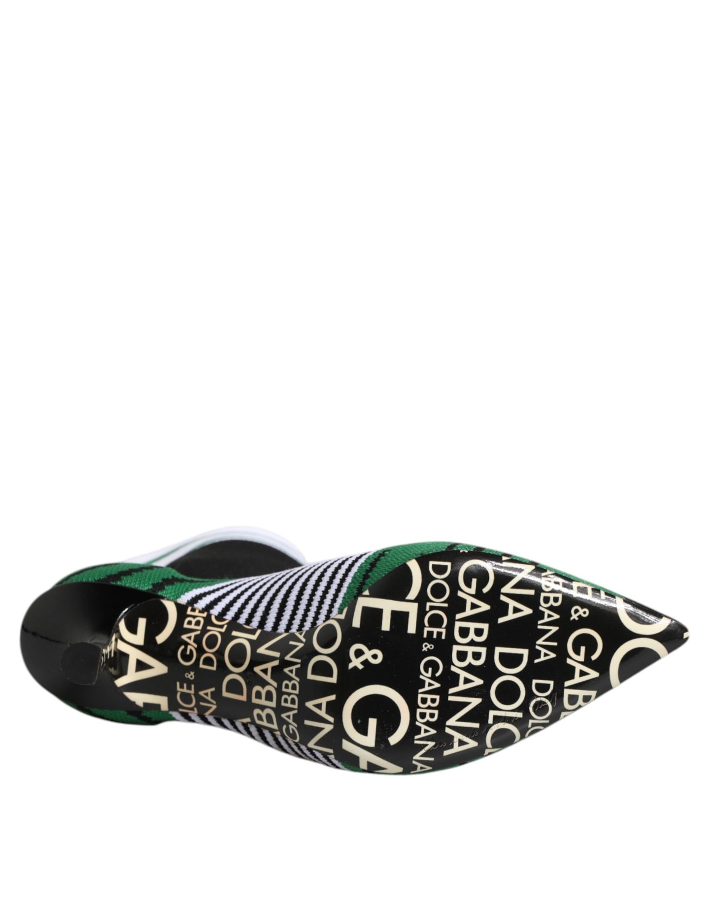 Dolce & Gabbana Green Stretch Sock Style Ankle Boots