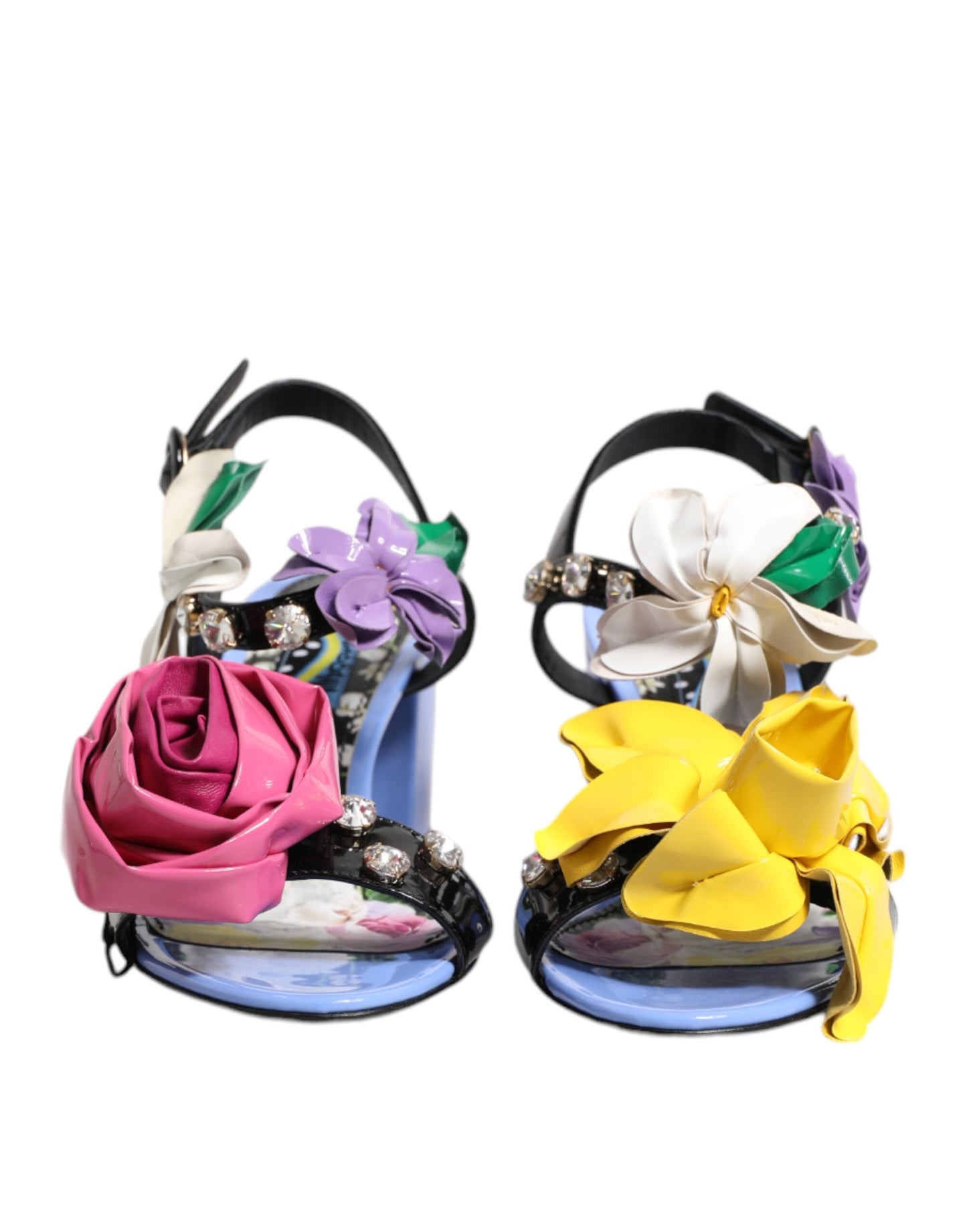 Dolce & Gabbana Multicolor Floral Crystal KEIRA Sandals