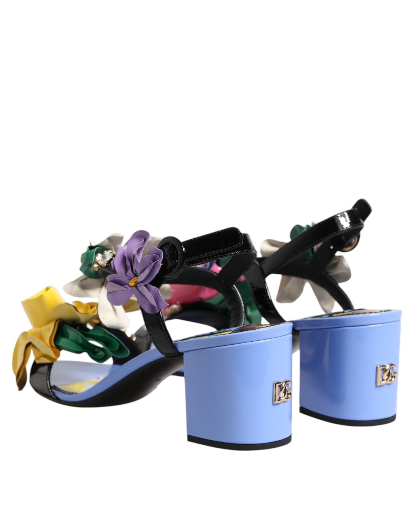 Dolce & Gabbana Multicolor Floral Crystal KEIRA Sandals