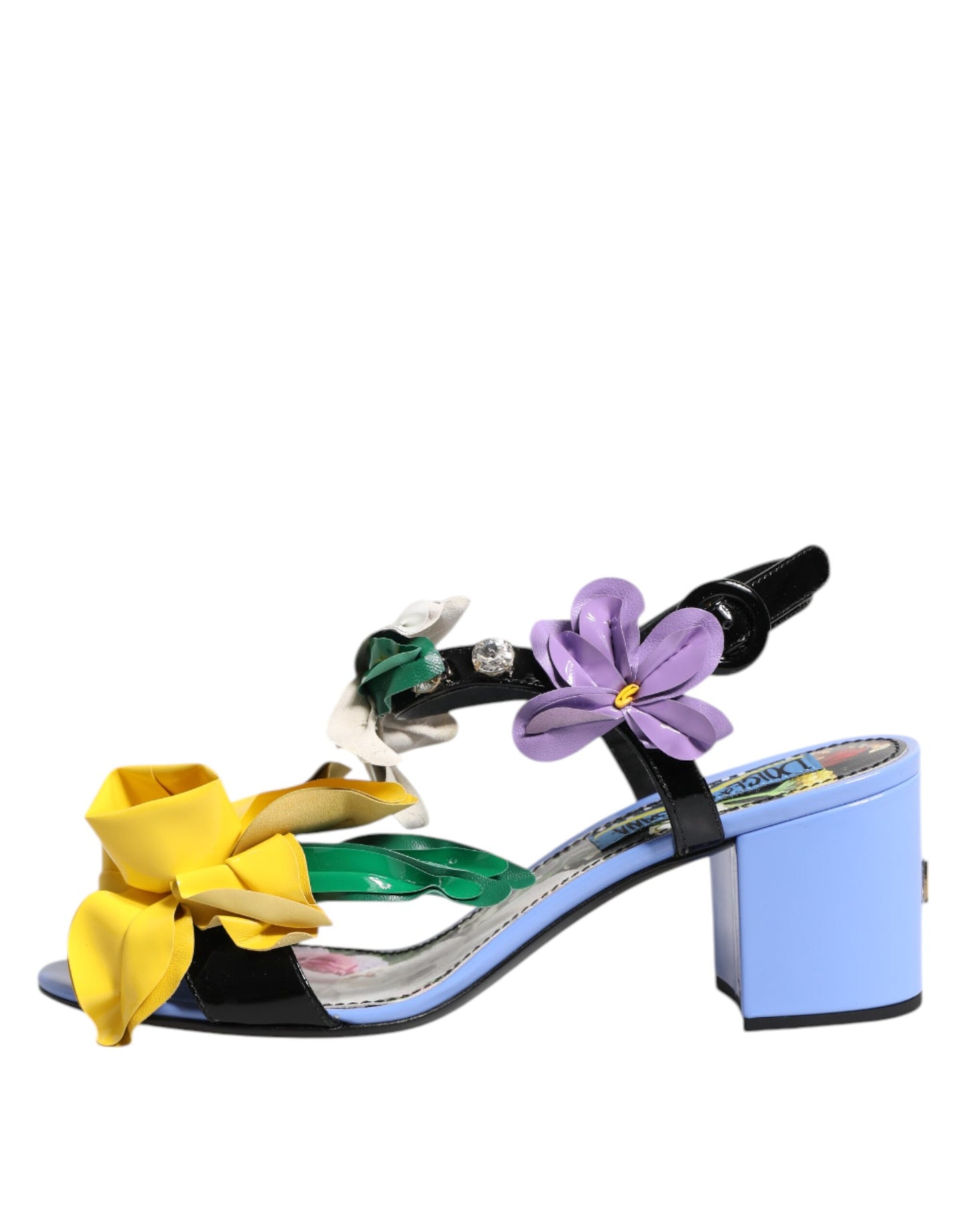 Dolce & Gabbana Multicolor Floral Crystal KEIRA Sandals