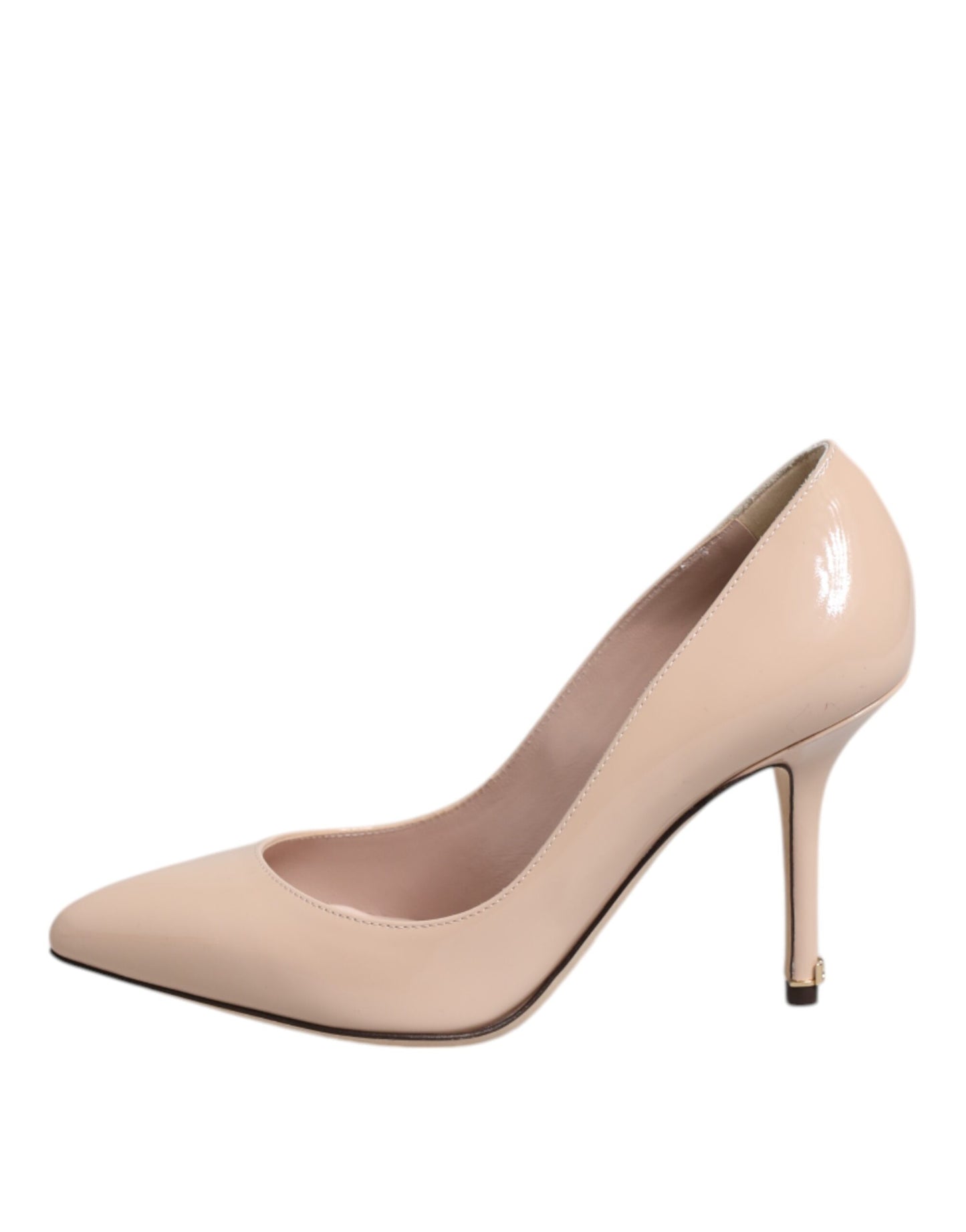 Dolce & Gabbana Beige Patent Leather Stiletto Heel Pumps