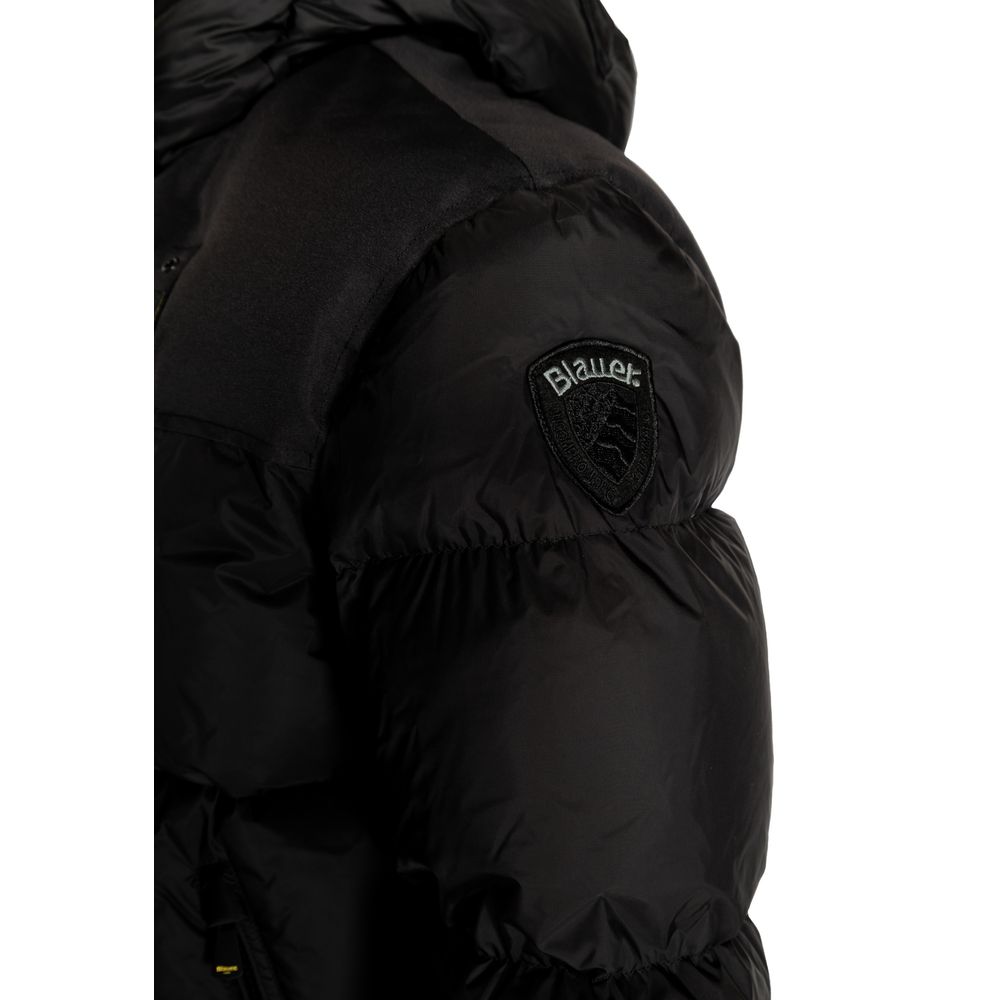 Blauer Black Polyamide Jacket & Coat for Men