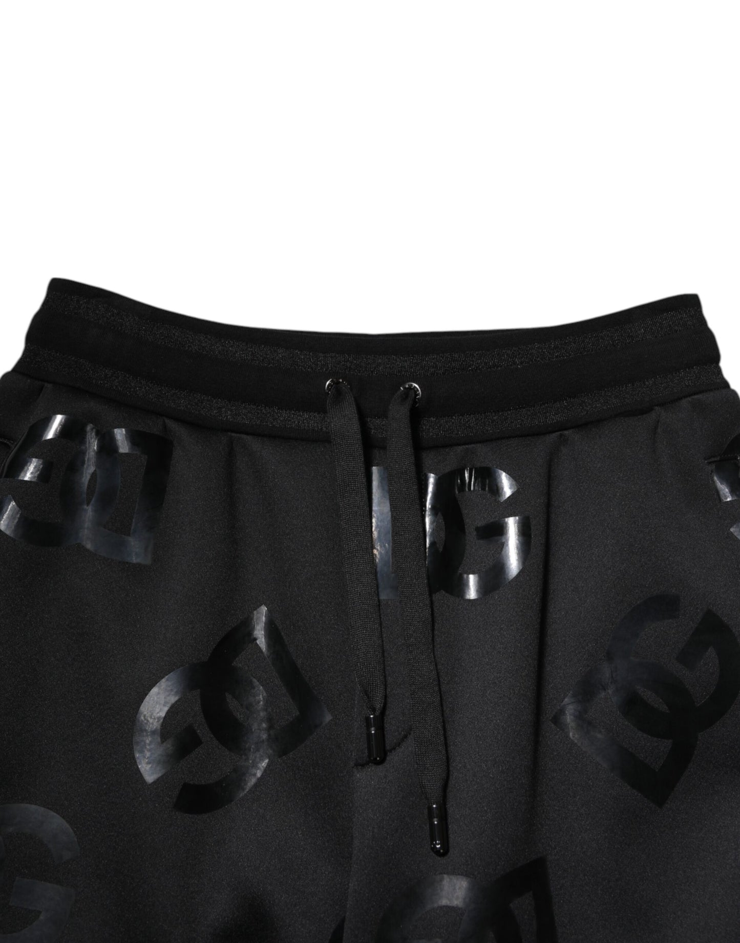 Dolce & Gabbana Black Logo Cotton Bermuda Sweatshorts