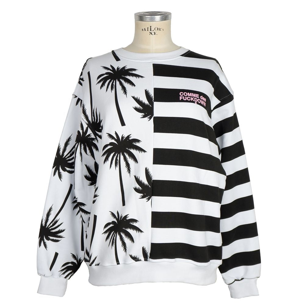 Comme Des Fuckdown Black Striped Cotton Sweater