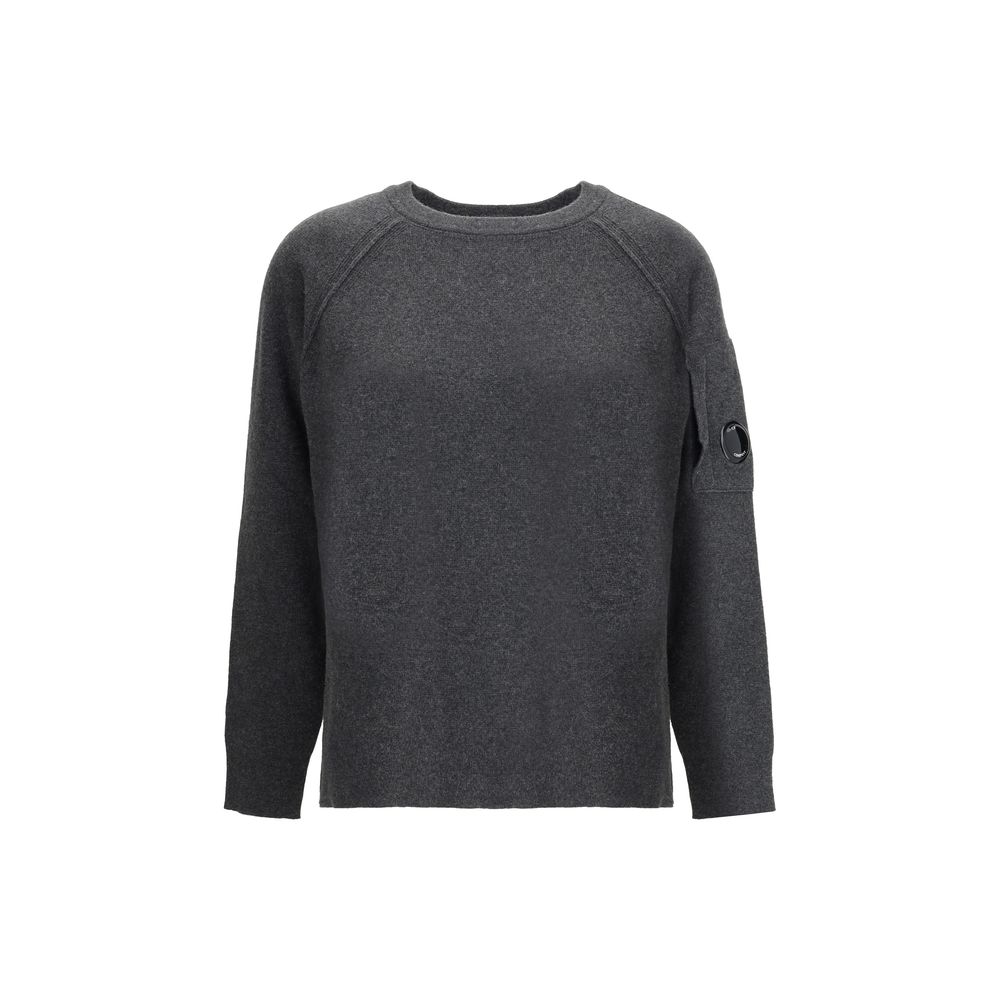 C.P. Company Wool Sweater with Iconic Lens Detail