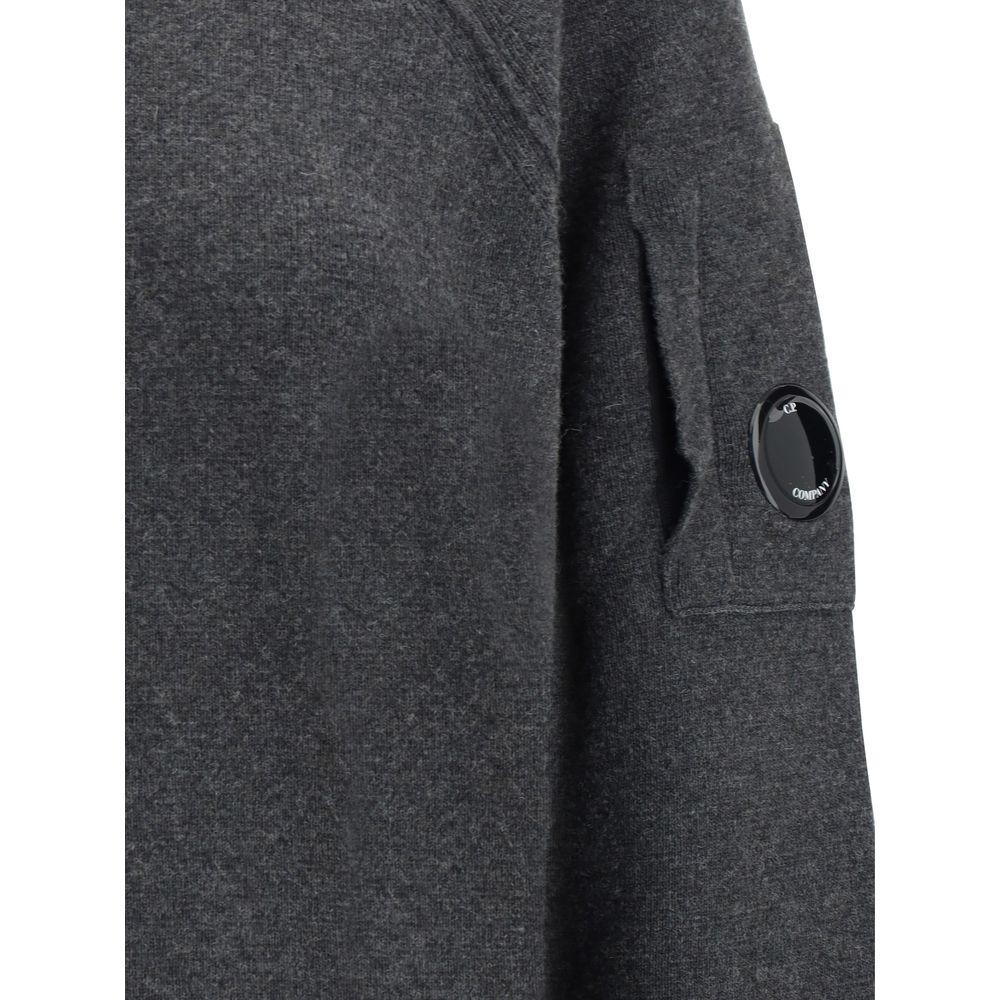 C.P. Company Wool Sweater with Iconic Lens Detail