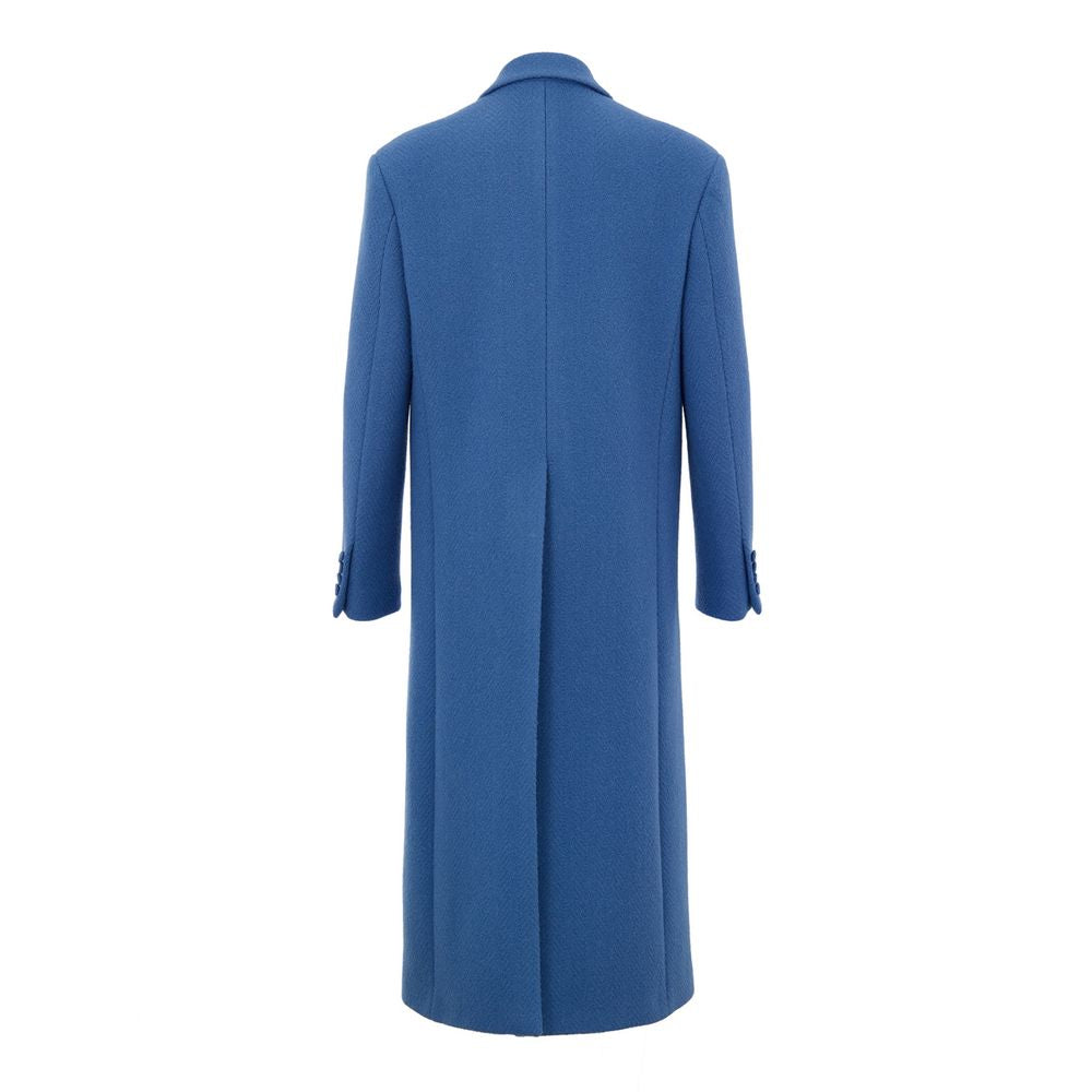 Gucci Blue Wool Coat – Elegant Avio Blue Long Coat