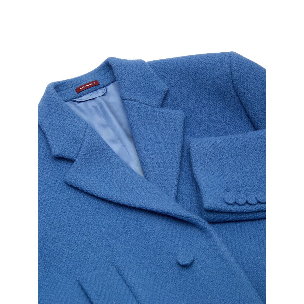 Gucci Blue Wool Coat – Elegant Avio Blue Long Coat
