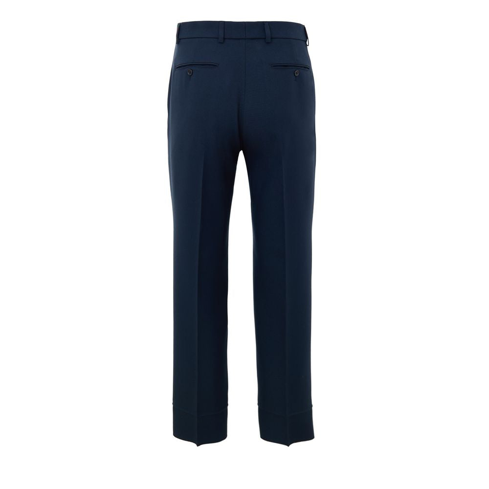 Gucci Blue Cotton Jeans Denim - Tailored Trousers with Web Tape Detail