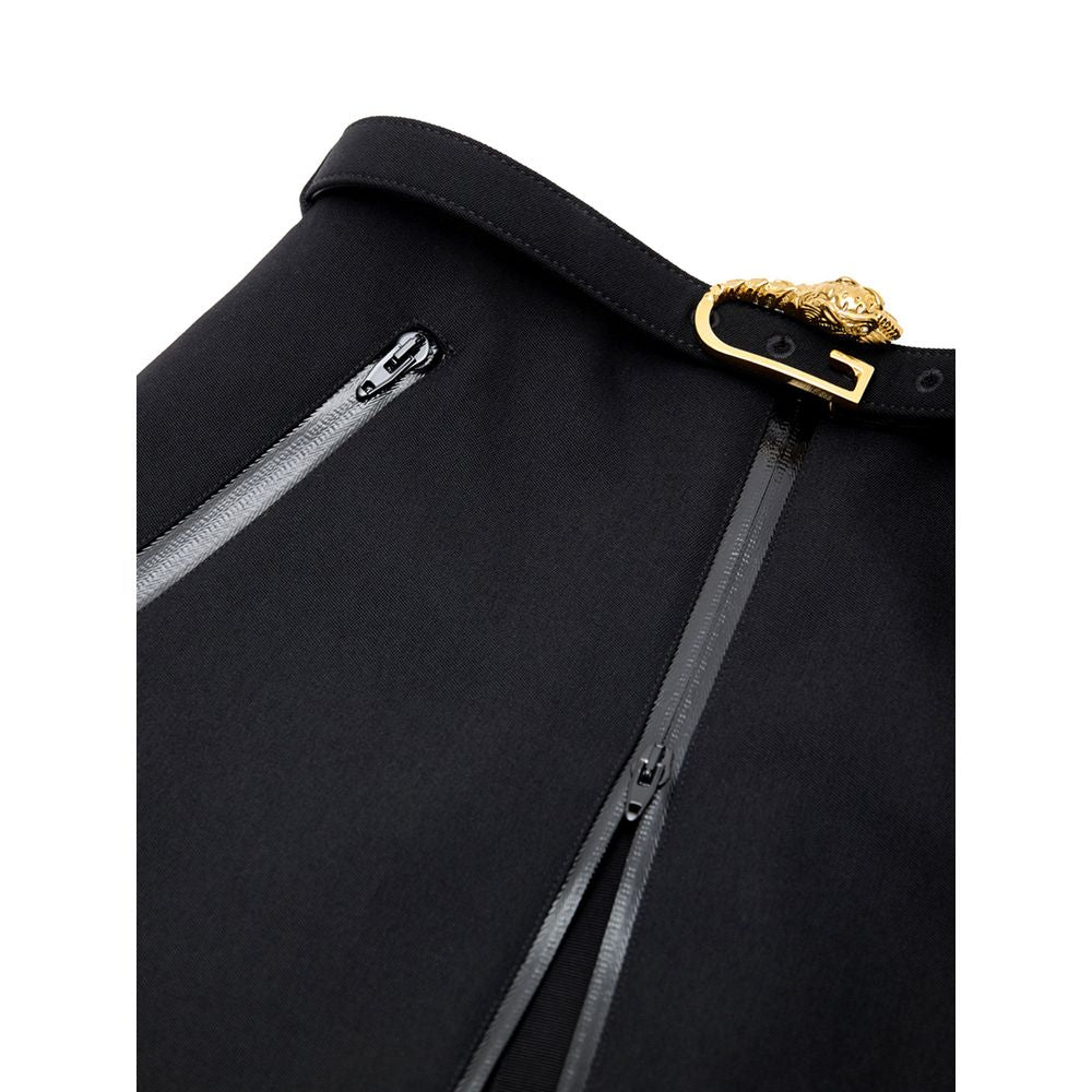 Gucci Black Wool Skirt with Removable Belt