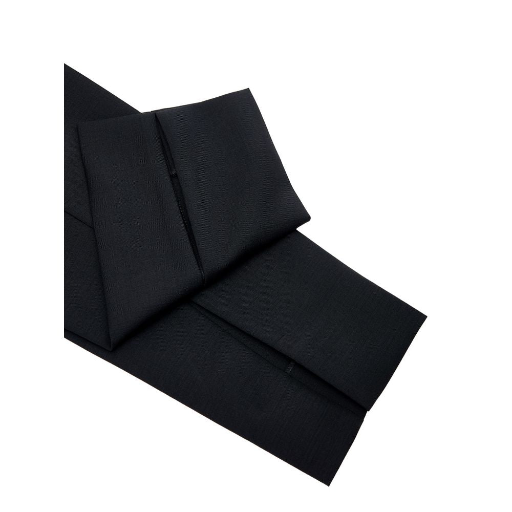 Gucci Black Wool Jeans Denim - Tailored Trousers with Metallic Detail