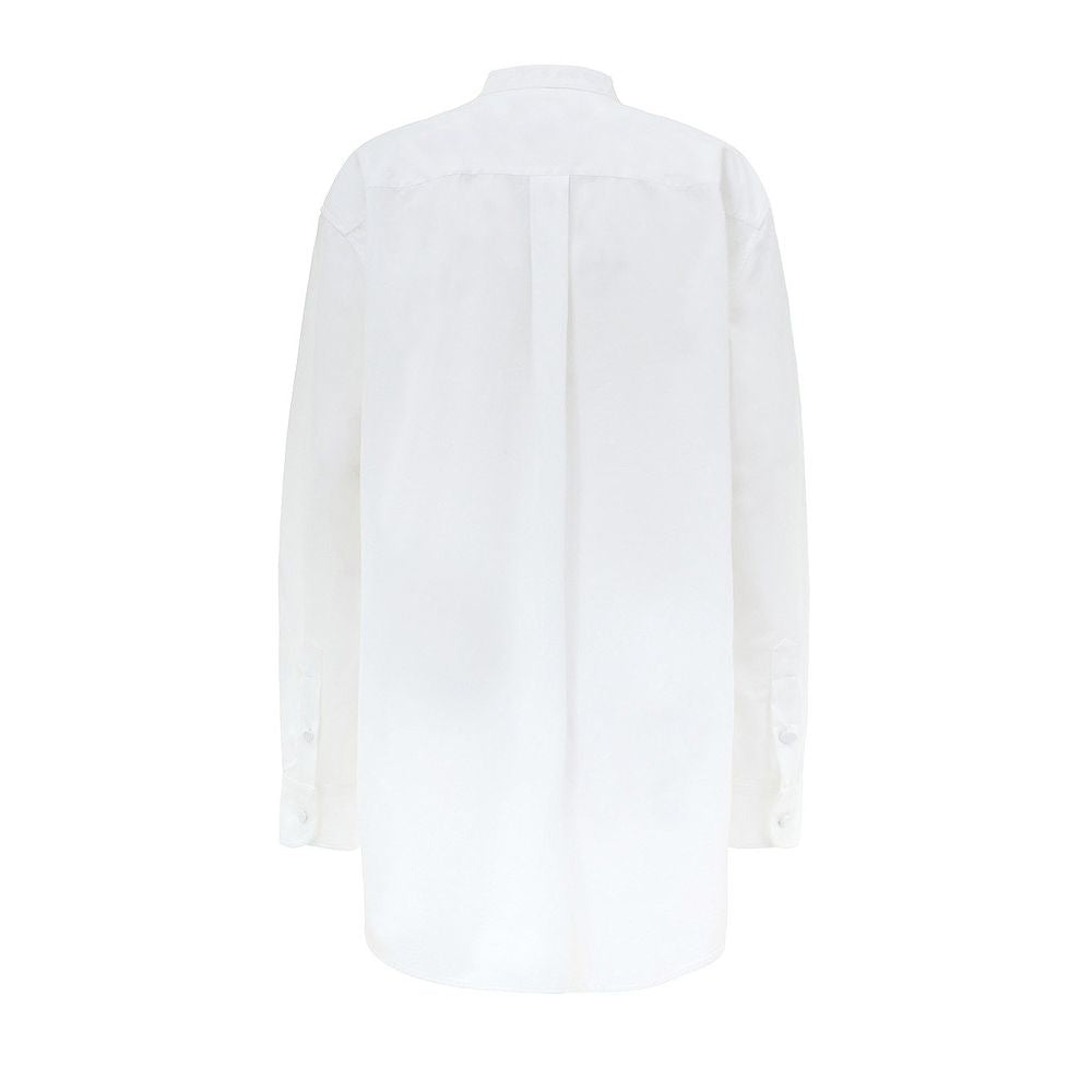 Gucci White Cotton Shirt with Crystal Details