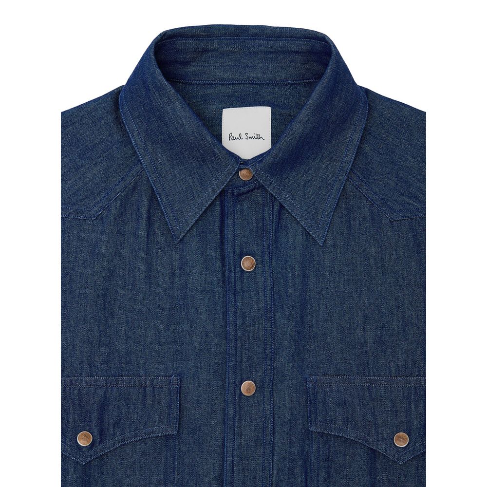 Paul Smith Blue Cotton Denim Shirt