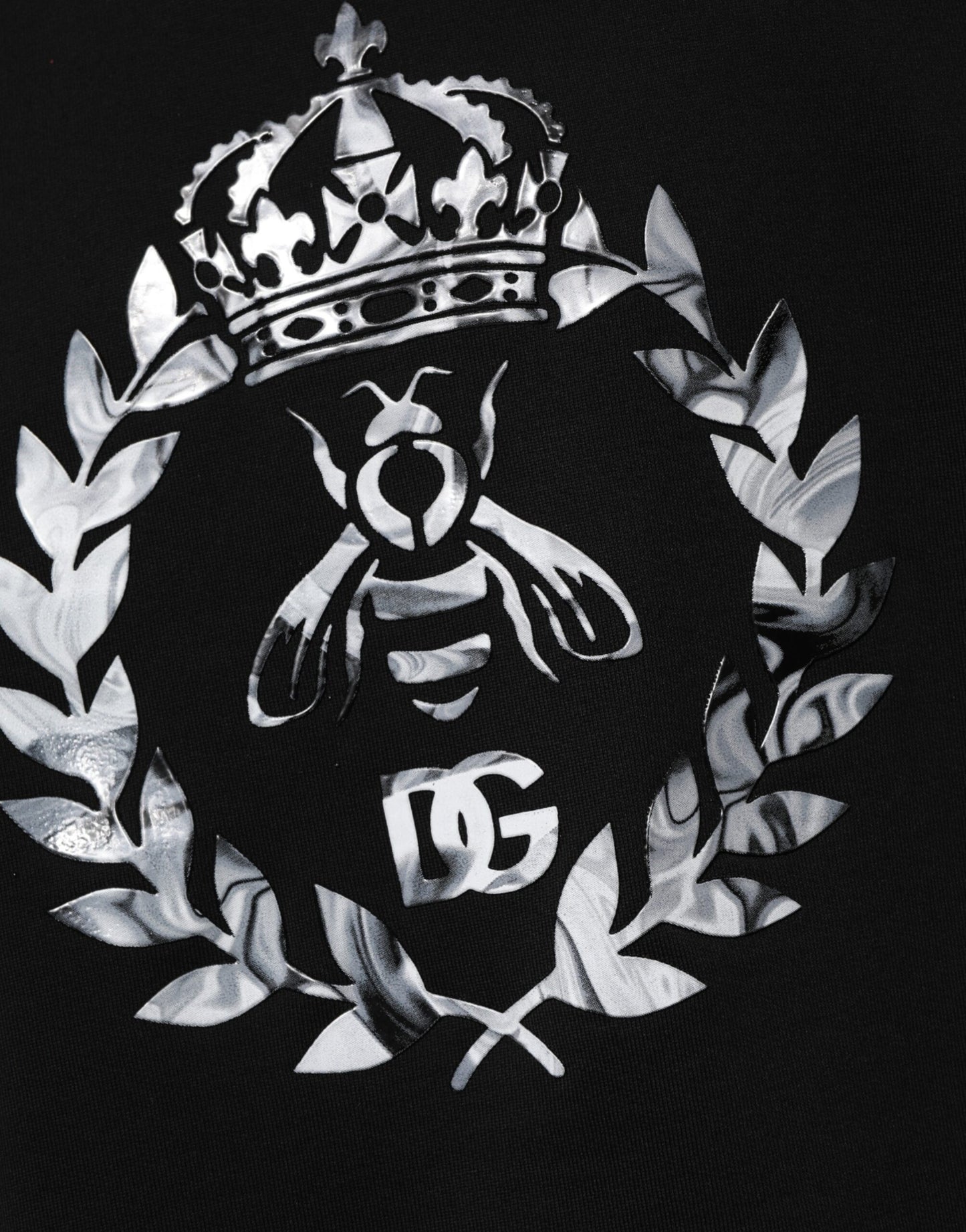 Dolce & Gabbana Black Cotton DG Logo Crew Sweatshirt