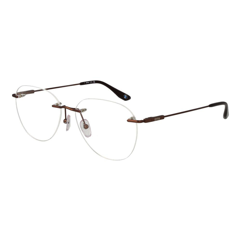 BMW Men's Optical Frames – Bronze Rimless, 56mm