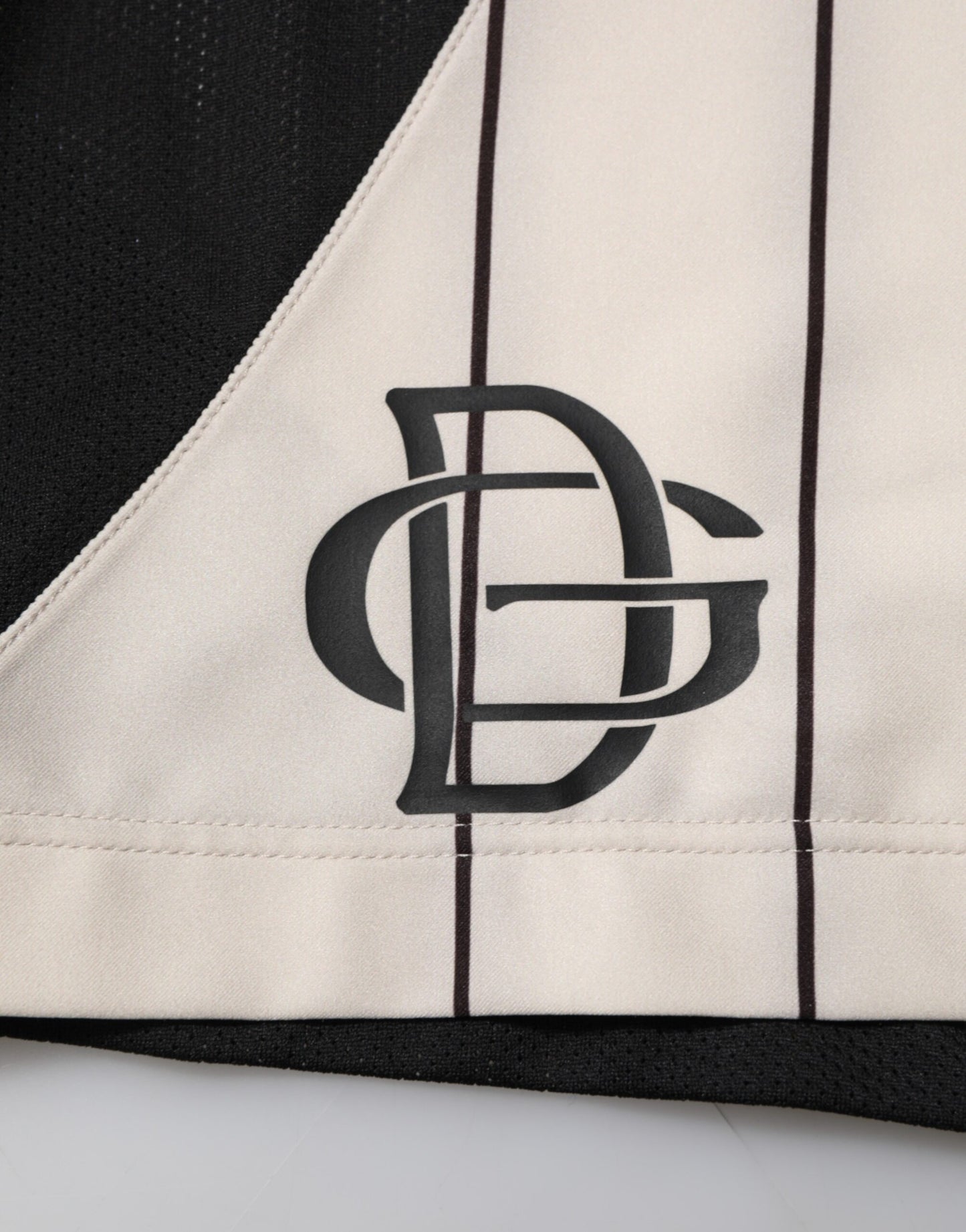Dolce & Gabbana Off White Polyester DG Logo Sweatshorts