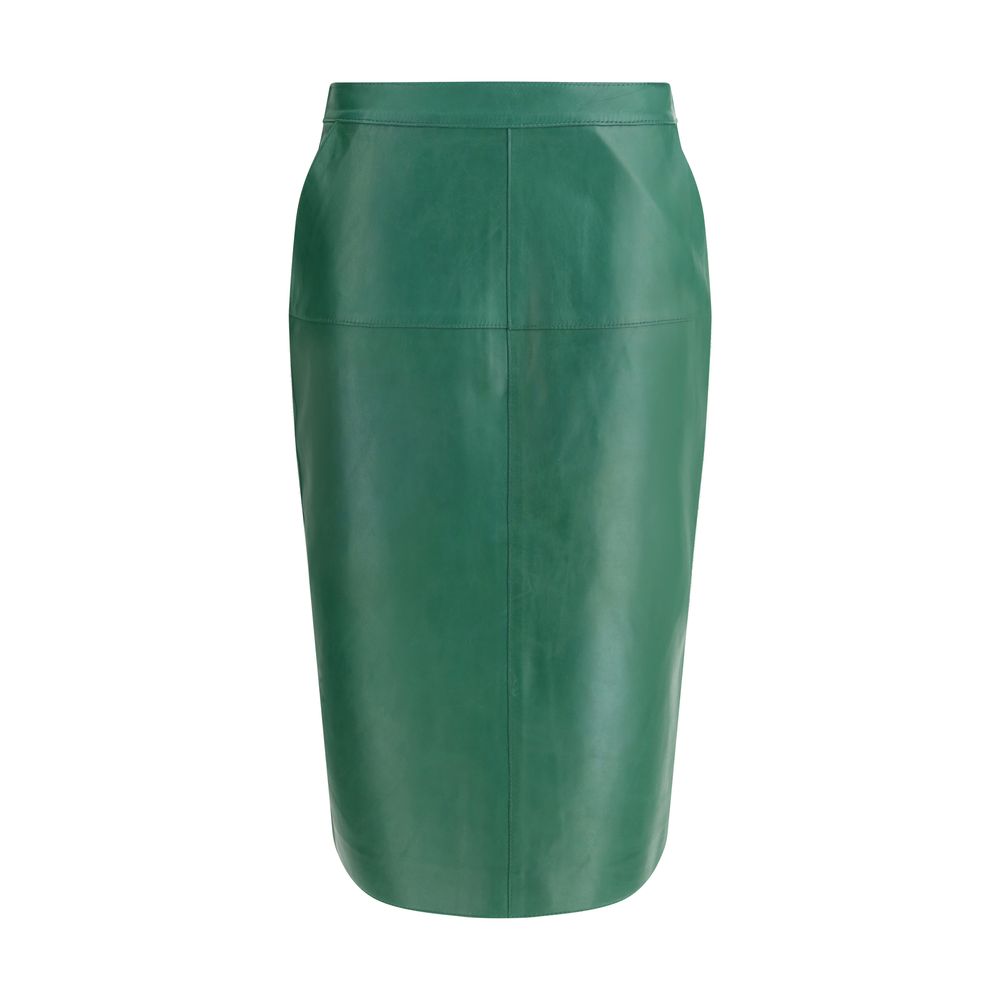 P.A.R.O.S.H. Leather Midi Skirt