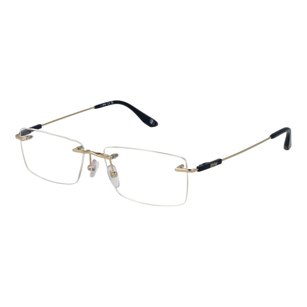 BMW Gold Men’s Optical Frames – Titanium Rimless Design