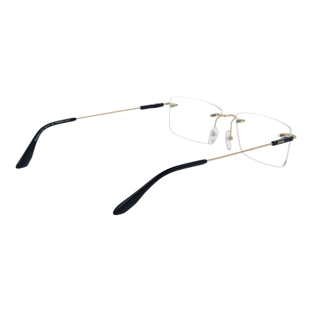 BMW Gold Men’s Optical Frames – Titanium Rimless Design
