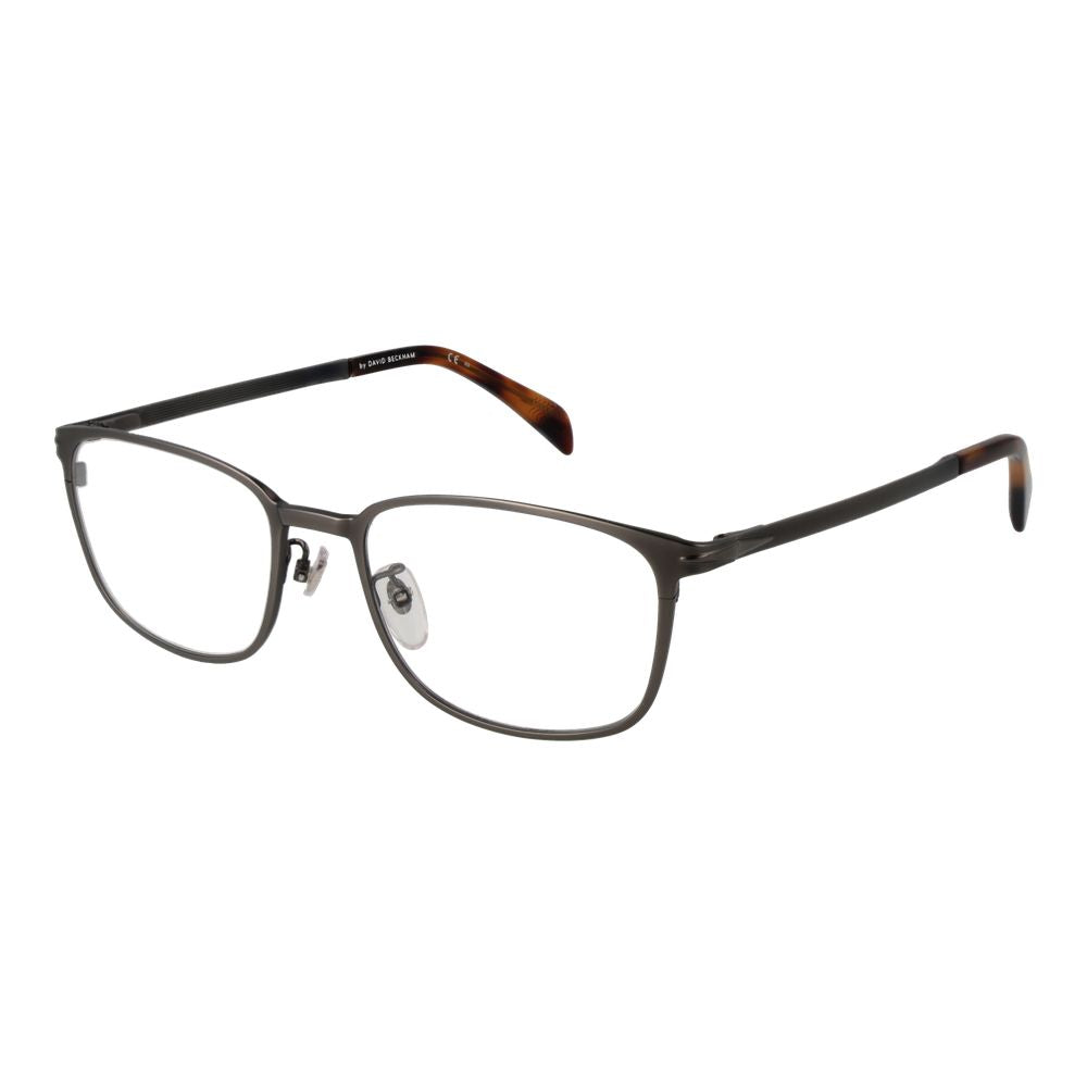 David Beckham Gray Men’s Optical Frames – Gunmetal Rectangle, 54mm