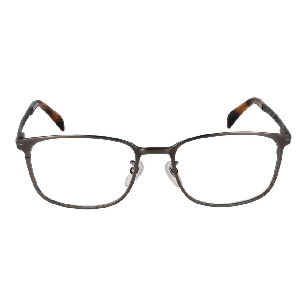 David Beckham Gray Men’s Optical Frames – Gunmetal Rectangle, 54mm