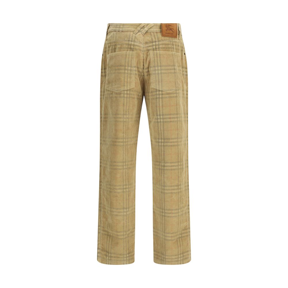 Burberry Velvet Ribbed Cotton Pants