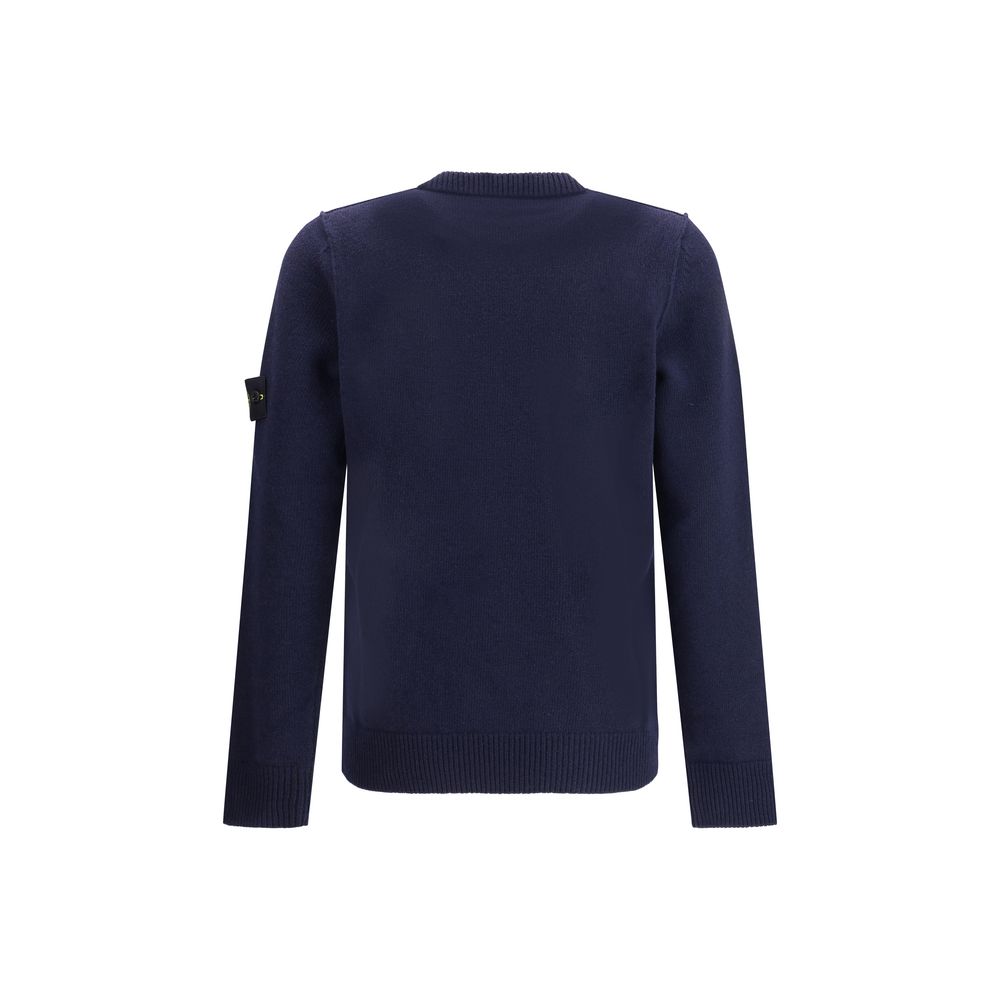 Stone Island Logoed Sweater - Classic Wool Design for Effortless Style