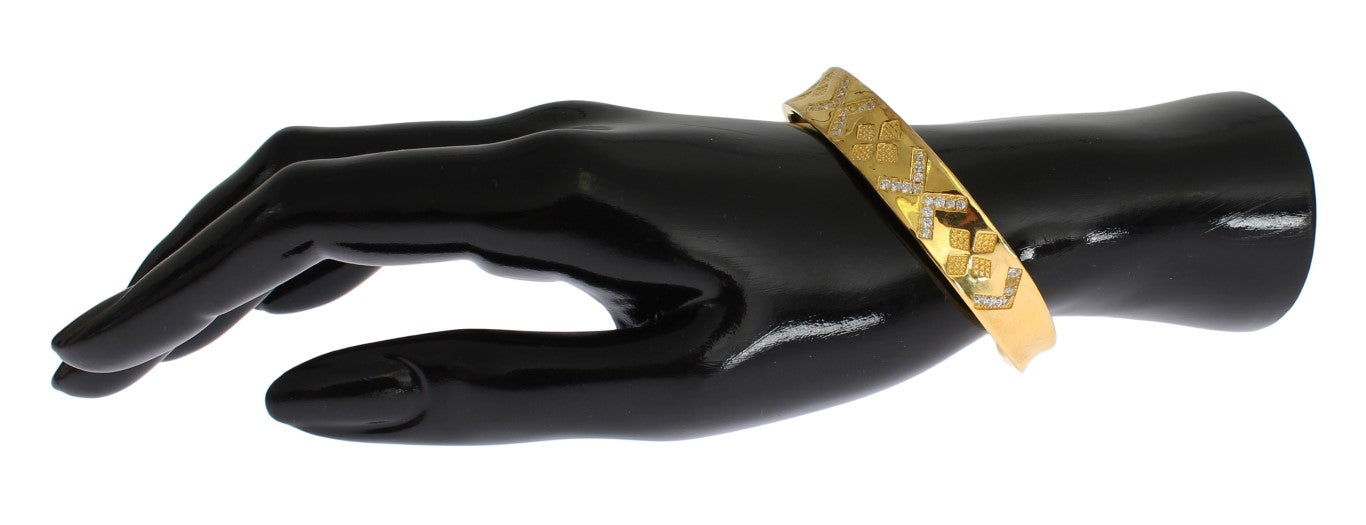 Nialaya Gold Plated Silver CZ Bangle