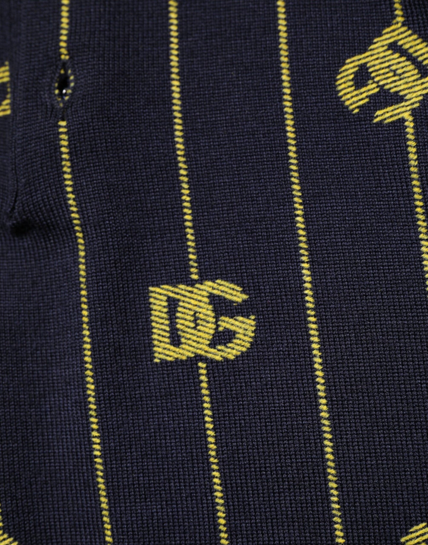 Dolce & Gabbana Black Logo Jacquard Knitted Polo Shirt