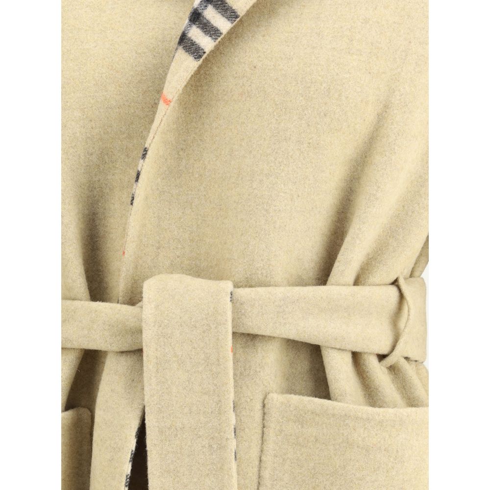 Burberry Reversible Wool Robe Coat