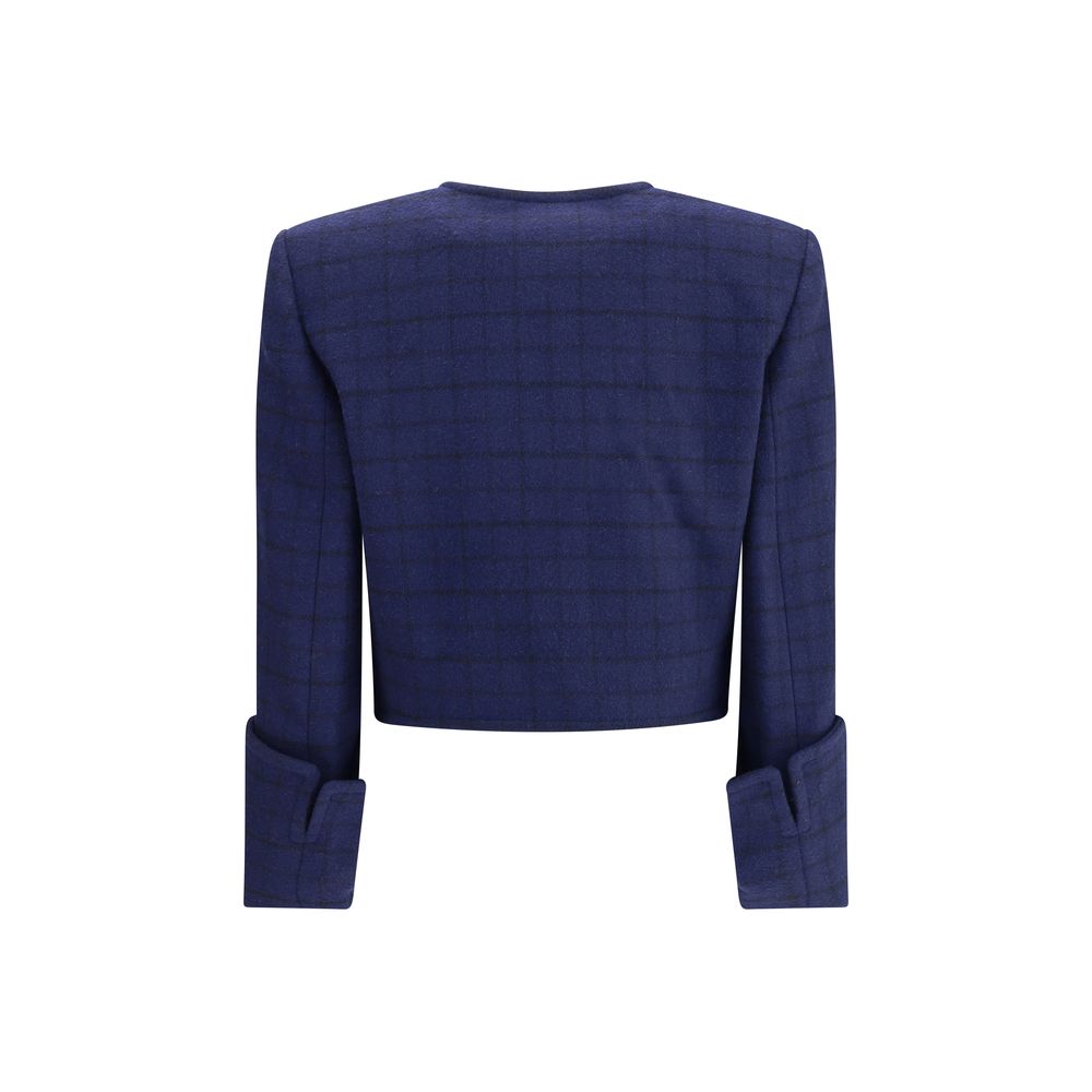Chloé Boxy Jacket in Wool Plaid