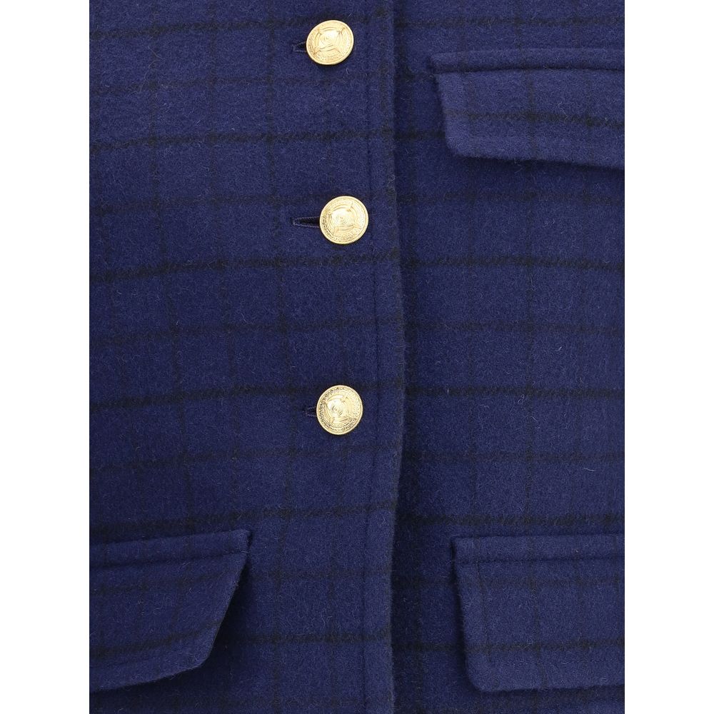 Chloé Boxy Jacket in Wool Plaid