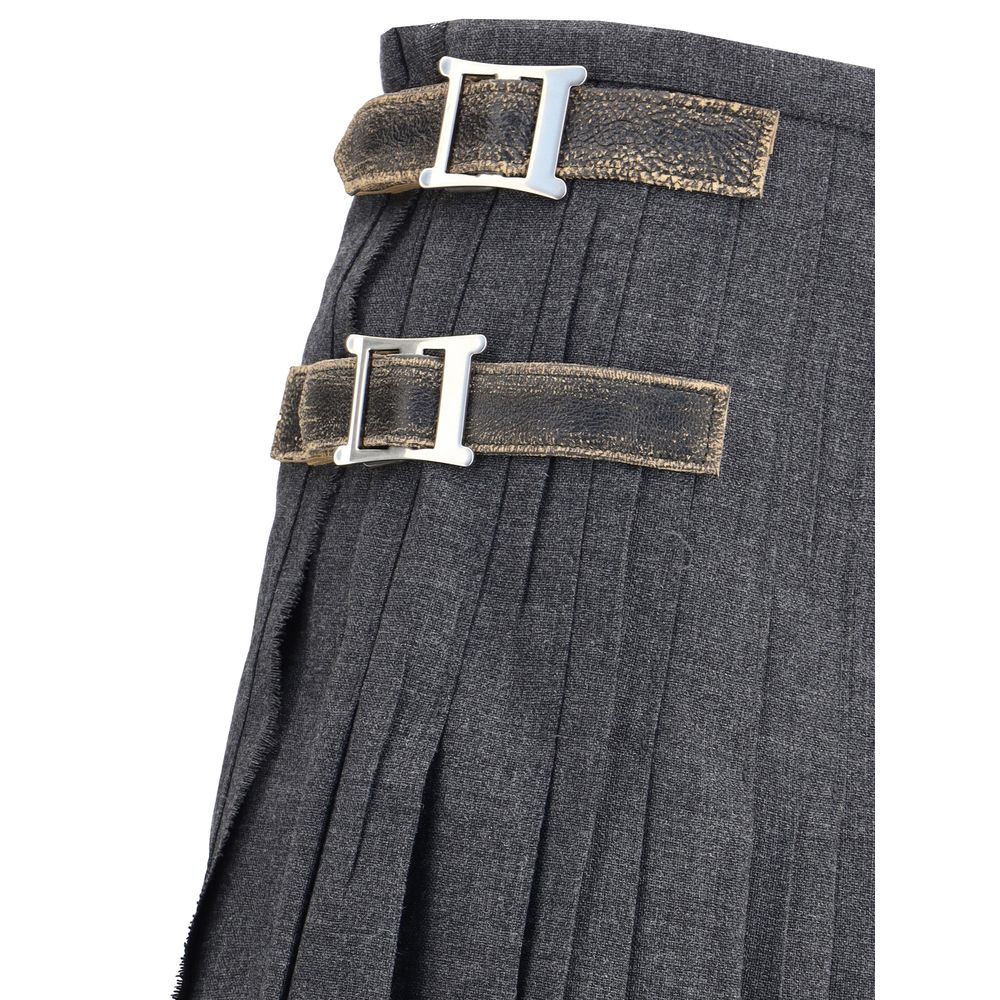 Prada Pleated Skirt in Kid Mohair