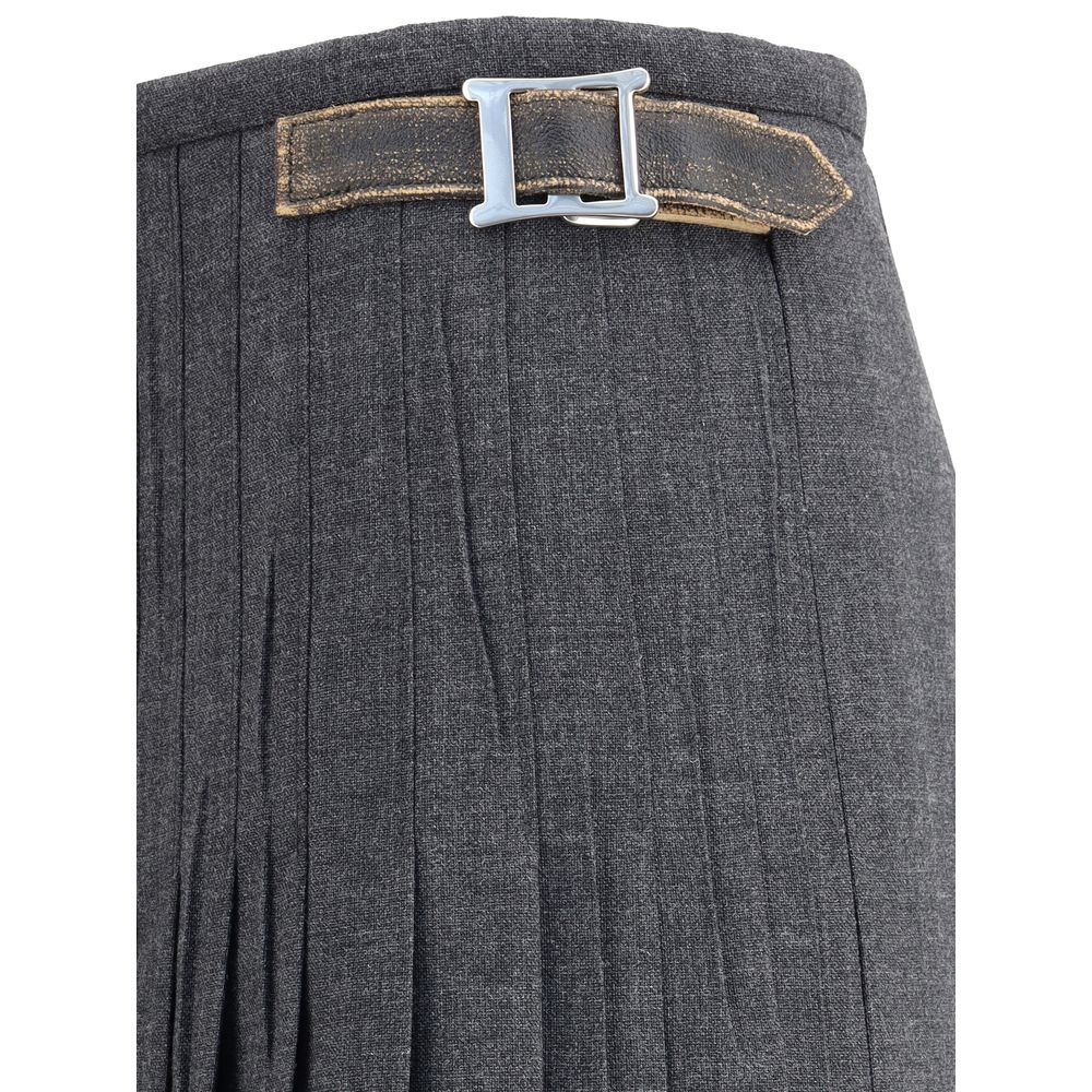 Prada Pleated Skirt in Kid Mohair