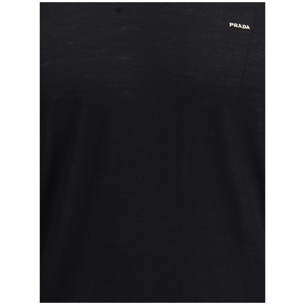 Prada C-Neck Knit: Luxurious Fleece Wool Craftsmanship