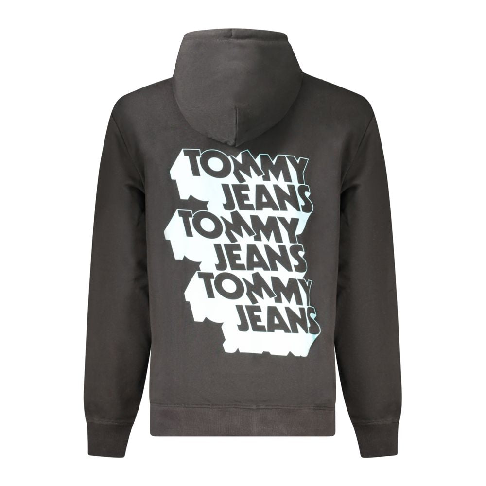 Tommy Hilfiger Black Cotton Men Hoodie