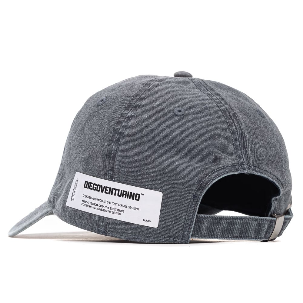 Diego Venturino Vintage-Effect Blue Cotton Cap