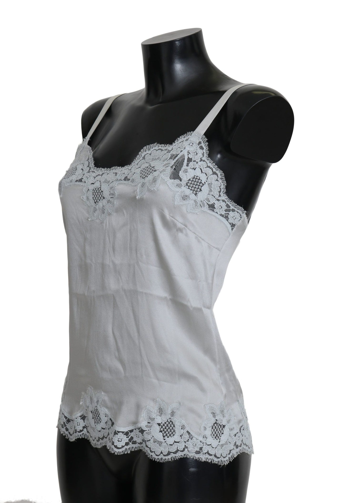 - Silk Stretch Floral Lace Chemise Dress