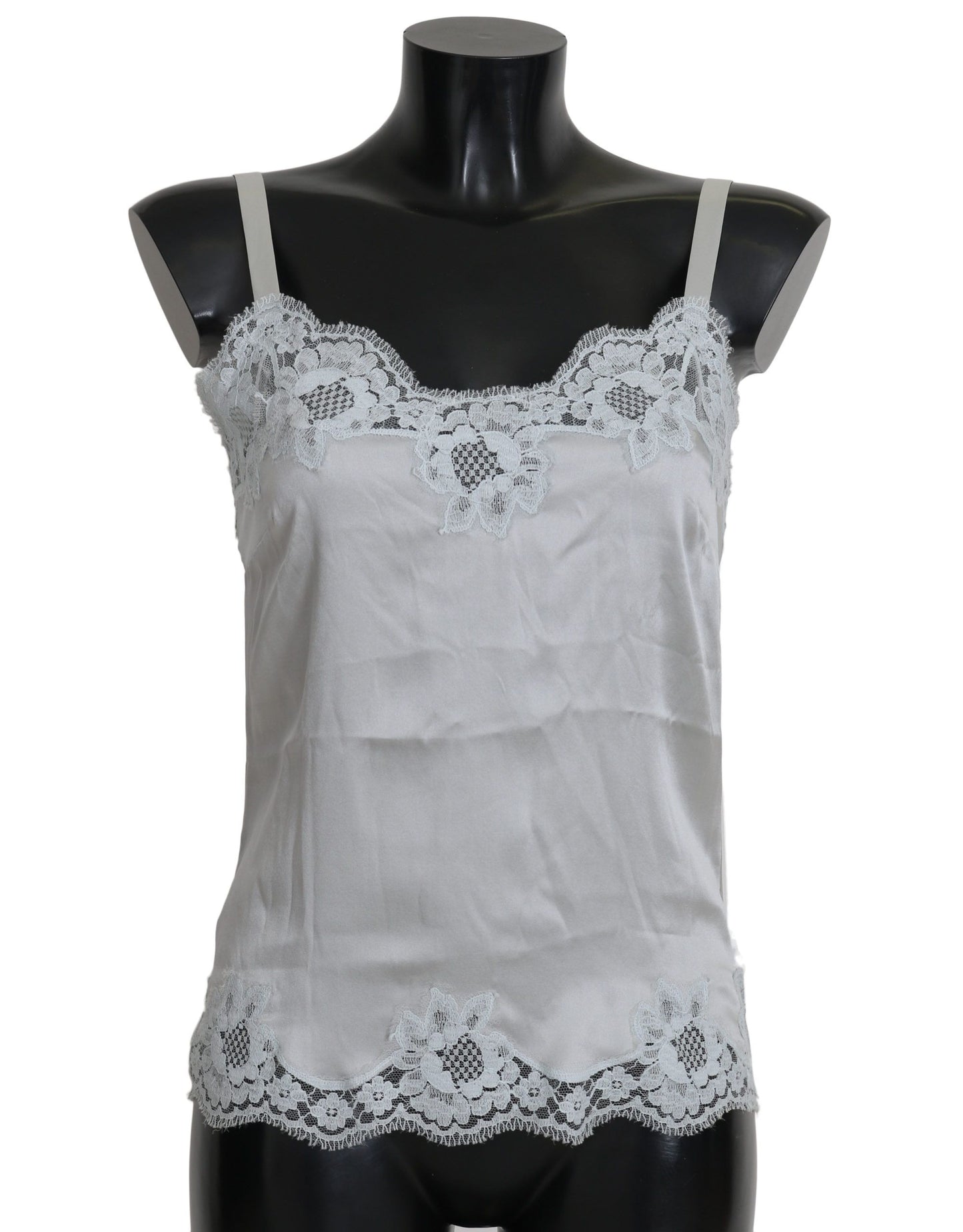 - Silk Stretch Floral Lace Chemise Dress