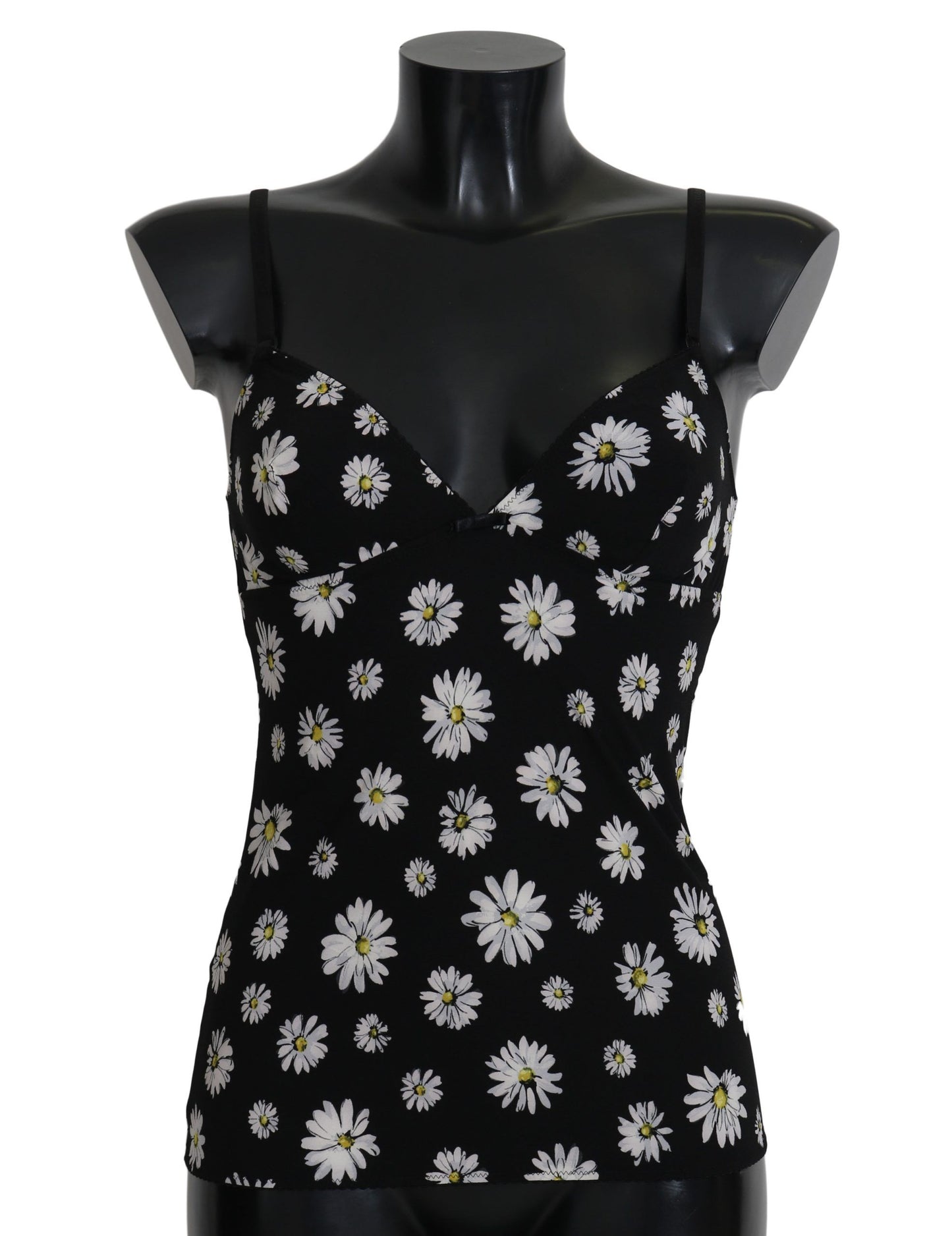 - Elegant Black Daisy Floral Lace Chemise Dress