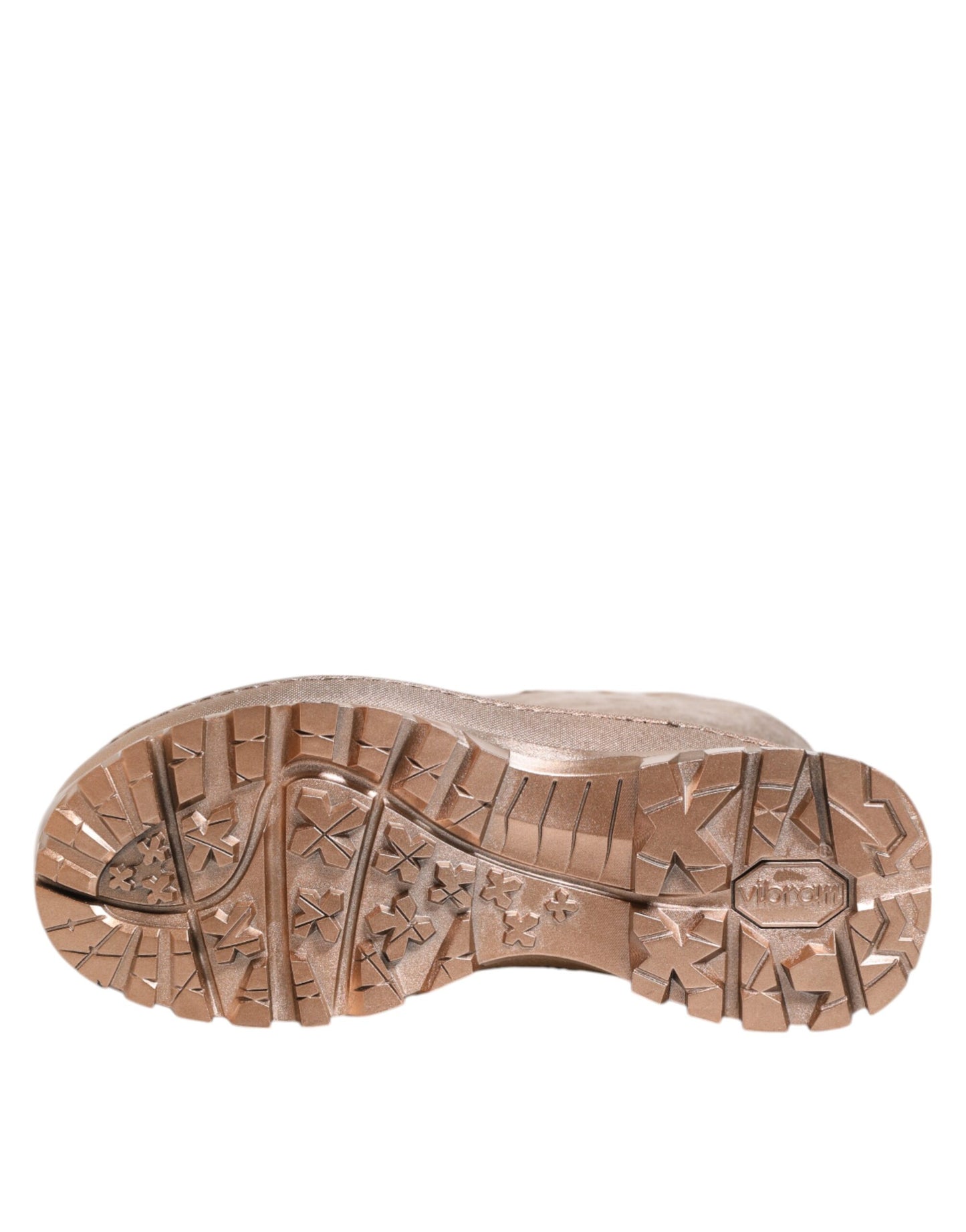 Dolce & Gabbana Rose Gold Rubber Pull On Rain Boots