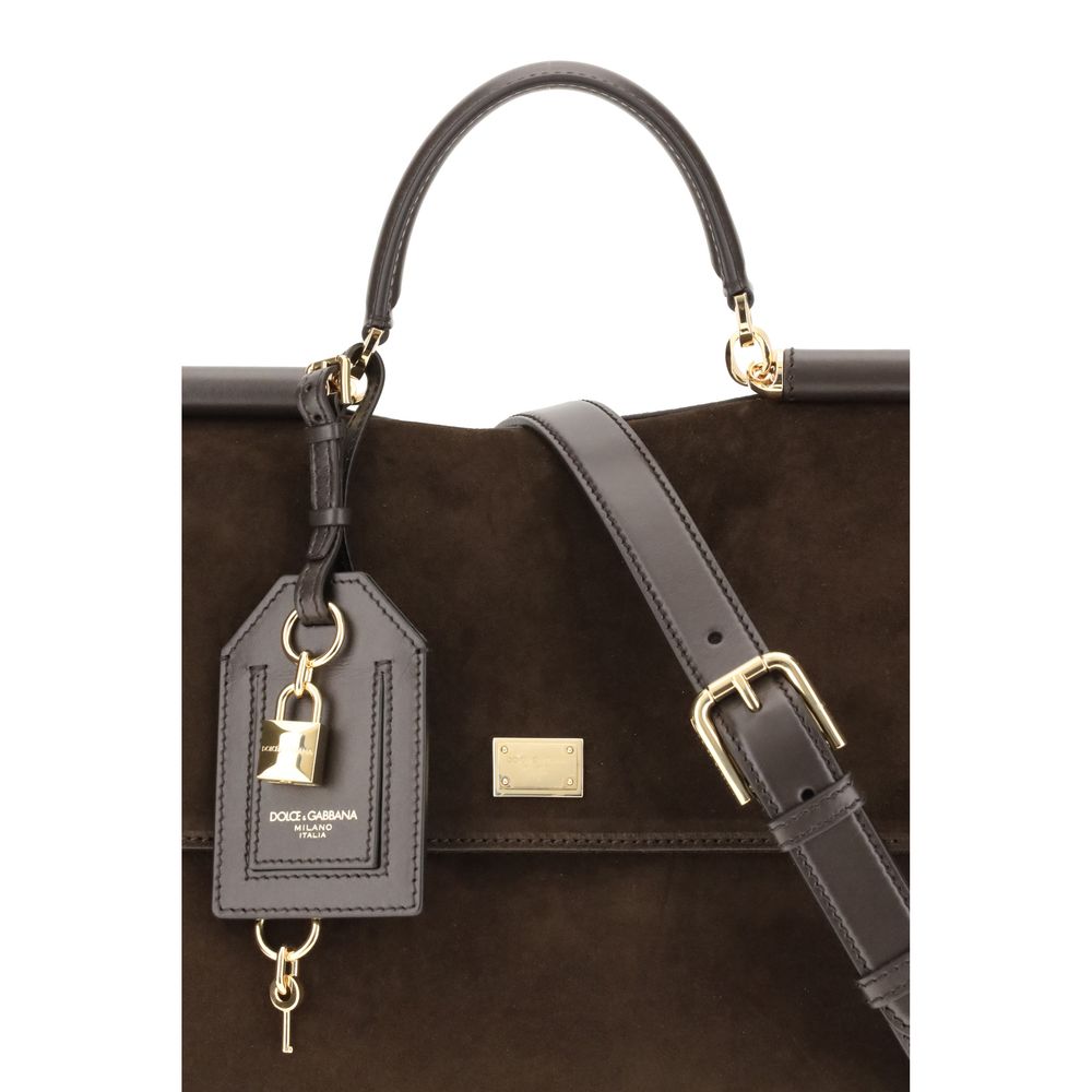 Dolce & Gabbana Sicily Suede Handbag