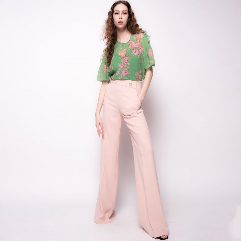 PINKO Ripe Pink High Waist Trousers