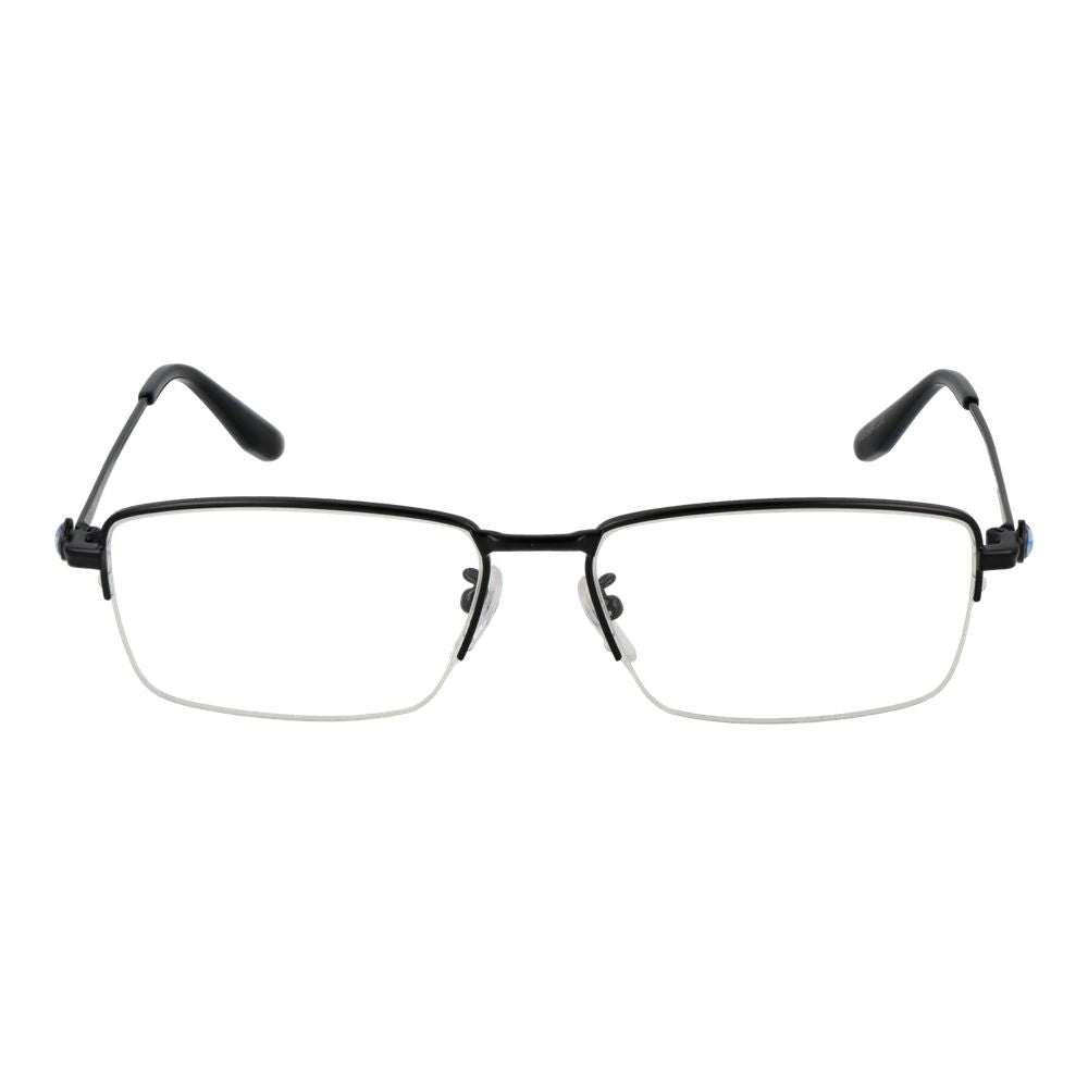 BMW Black Men's Optical Glasses – Rectangle Half-Rim Frames