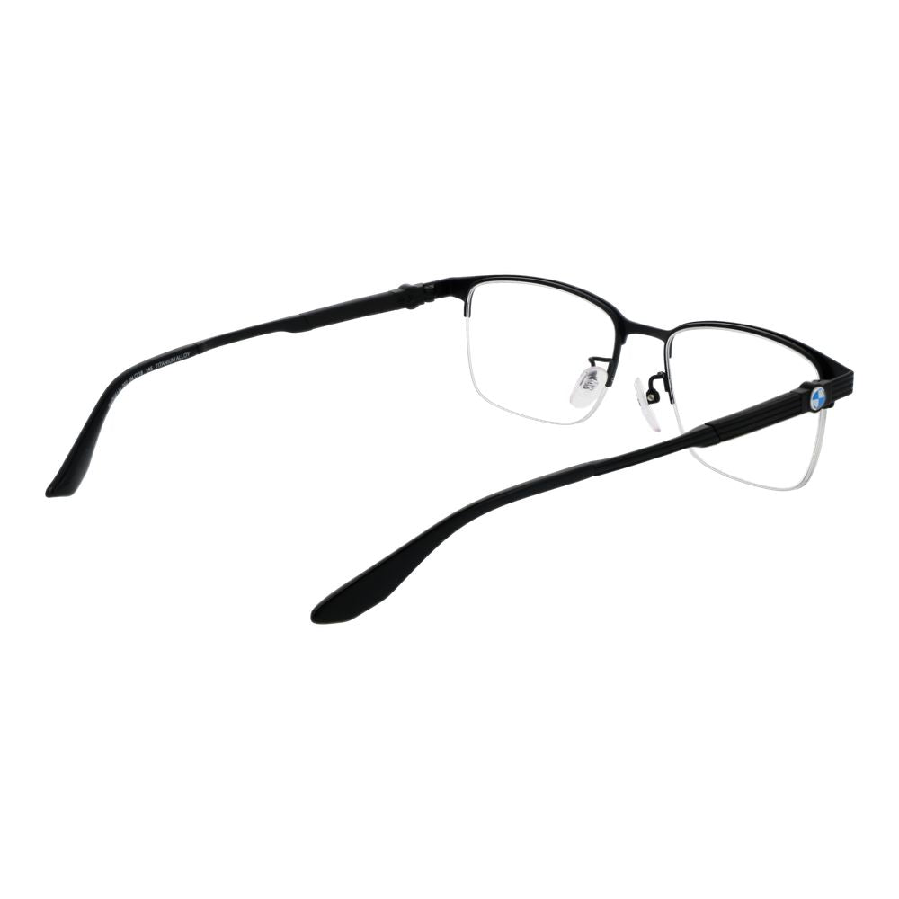BMW Black Men's Optical Frames – Titanium Half-Rim, 54mm
