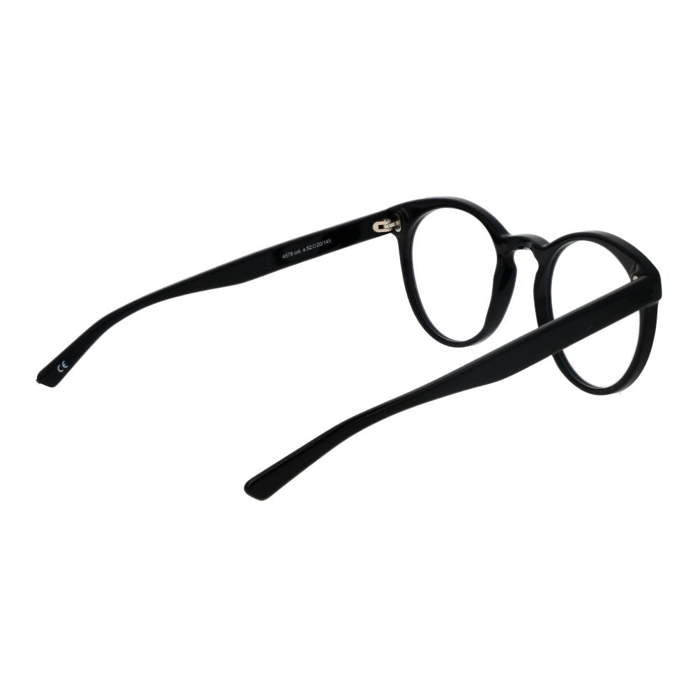 Andy Wolf Unisex Optical Frames – Black Round Frame, 52mm