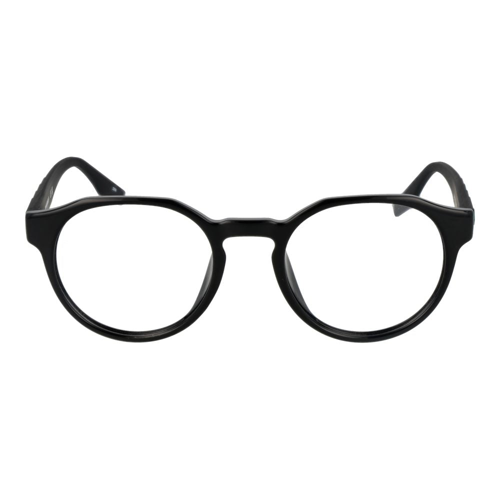 Converse Black Unisex Optical Frames – Round Full-Rim Design, 49mm